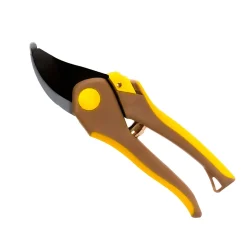Sécateur en acier carbonne et plastique jaune