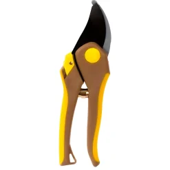Sécateur en acier carbonne et plastique jaune