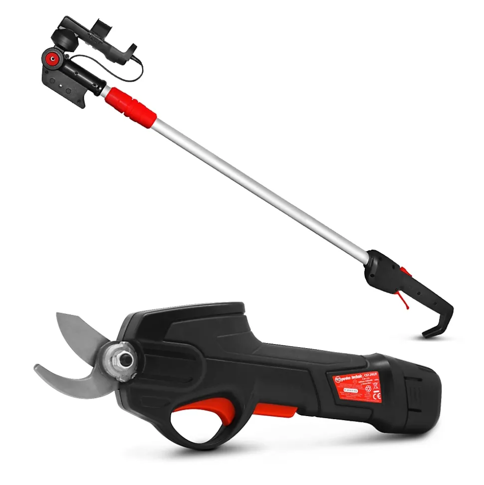 Sécateur rechargeable 7.2V lithium avec perche télescopique - Elem Garden