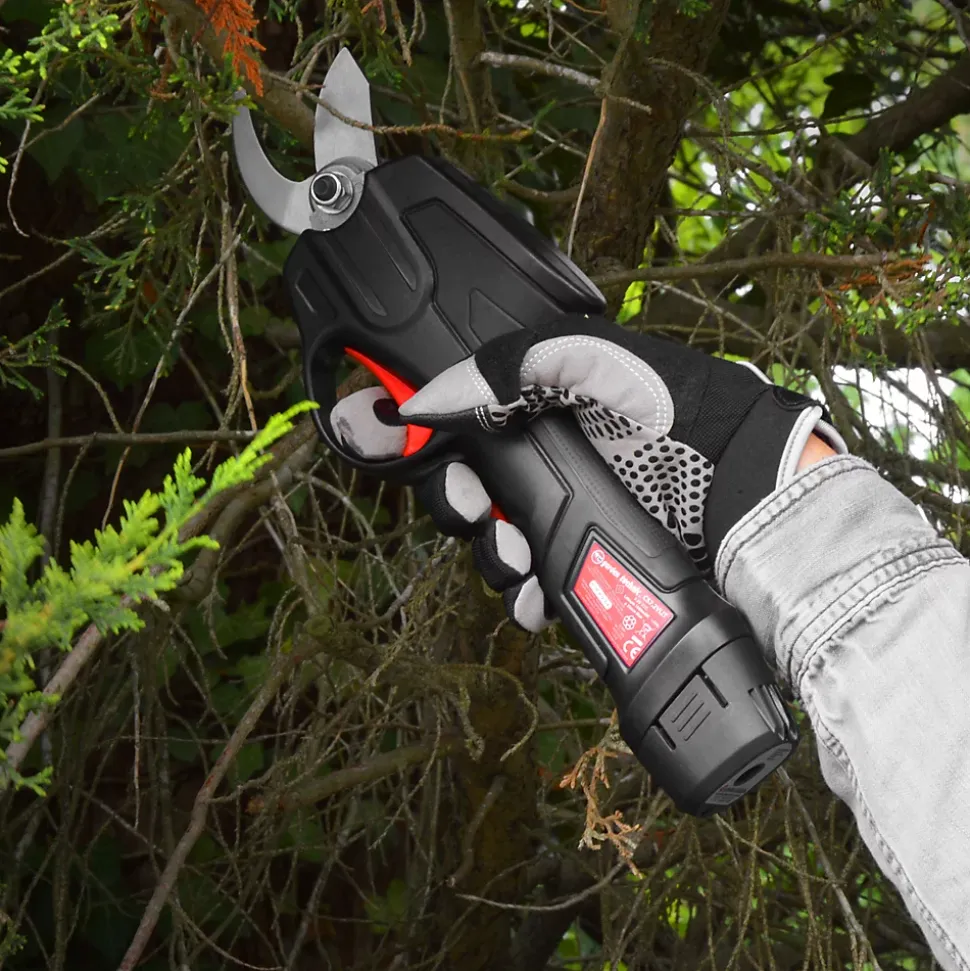Sécateur rechargeable 7.2V lithium avec perche télescopique - Elem Garden