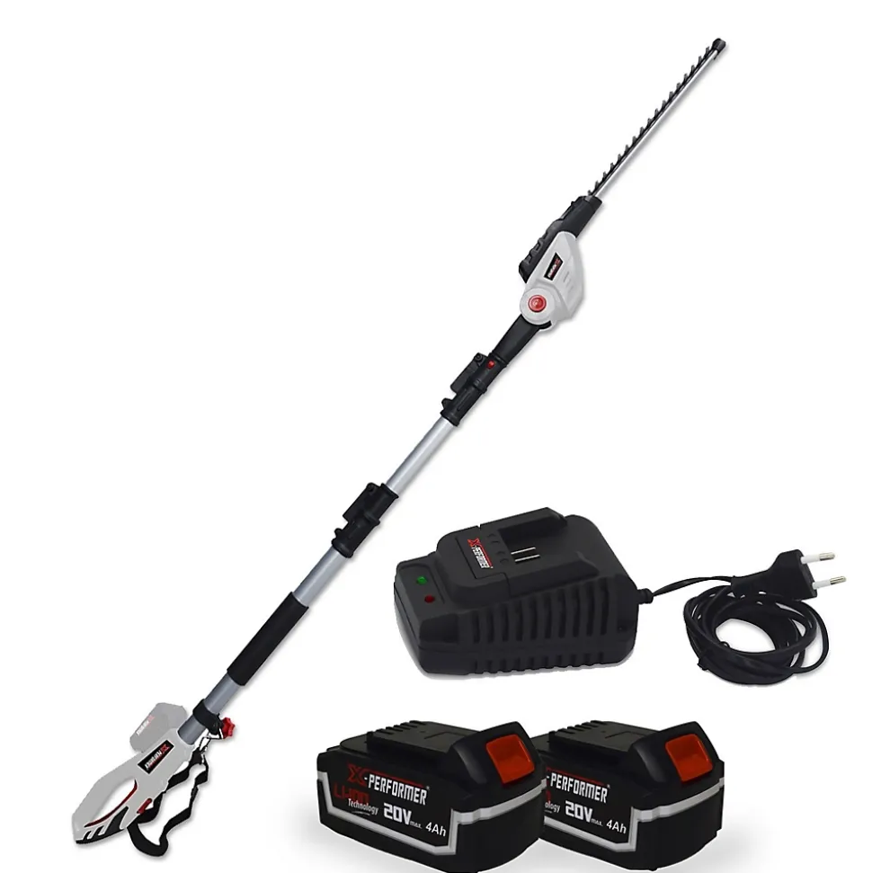 Scie à Ebrancher Taille Haies sur perche 20V - Xperformer XP2PSTH20LI - Portatif - 2 Batteries 4Ah et chargeur inclus