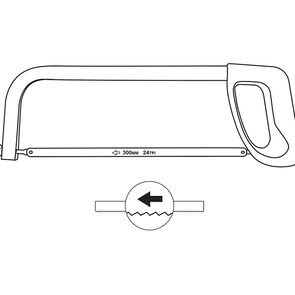 Scie à métaux 425mm Noir 24 dents SW49