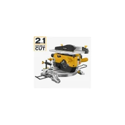 Scie à onglet Diam210mm Combinée 1200W Avec déligneuse Plateau de découpe Angles de coupe VITO