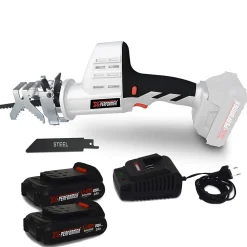 Scie a Ebrancher Portative 20V - Coupe BOIS et METAL -2700 T-min - Xperformer XPCBR20LI - 2 Batteries 2Ah et chargeur