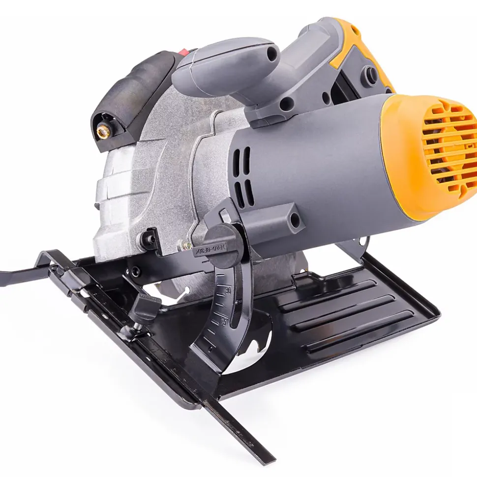Scie circulaire à bois avec laser 2250 W 2 disques 185 mm 24/40 dents