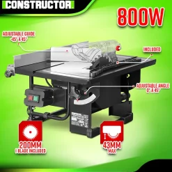 Scie circulaire sur table 800W - Lame 200mm 24 dents - Constructor
