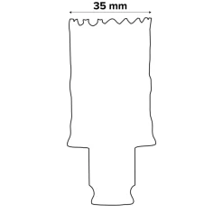 Scie cloche sans foret pilote Bosch pour multi-matériaux Ø.35 mm