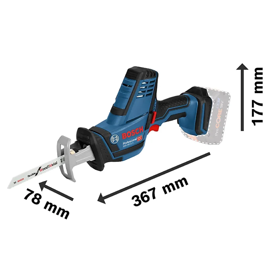 Scie sabre sans fil Bosch professional GSA 18V (sans batterie)