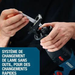 Scie sabre sans fil Erbauer ERI1089RSP 18V (sans batterie)