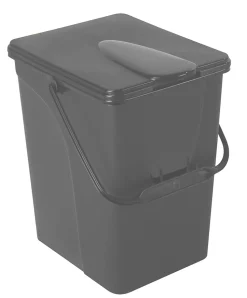 Seau à composte 14L gris anthracite L.26 x l.31 x h.33cm