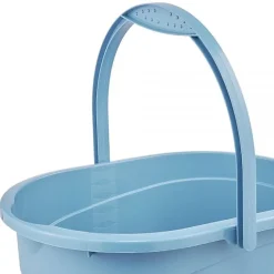 Seau à déchets avec couvercle en plastique recyclé 13 litres - Bleu
