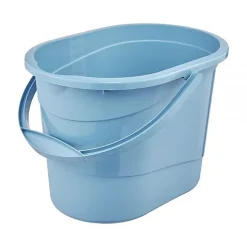 Seau à déchets avec couvercle en plastique recyclé 13 litres - Bleu