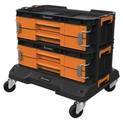 Servante d'atelier mobile verrouillable 4 tiroirs Magnusson système stakkur charge max 100kg