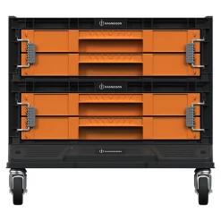 Servante d'atelier mobile verrouillable 4 tiroirs Magnusson système stakkur charge max 100kg