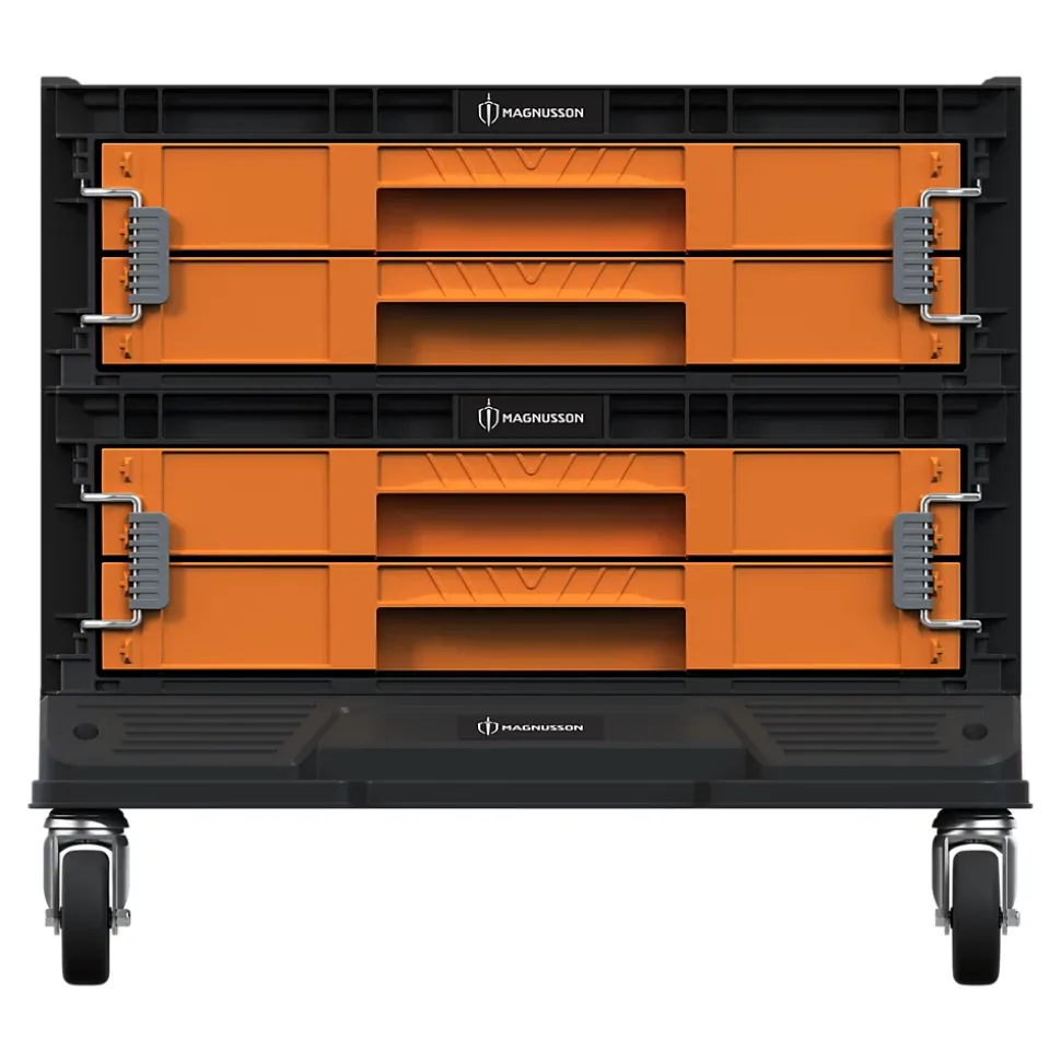 Servante d'atelier mobile verrouillable 4 tiroirs Magnusson système stakkur charge max 100kg