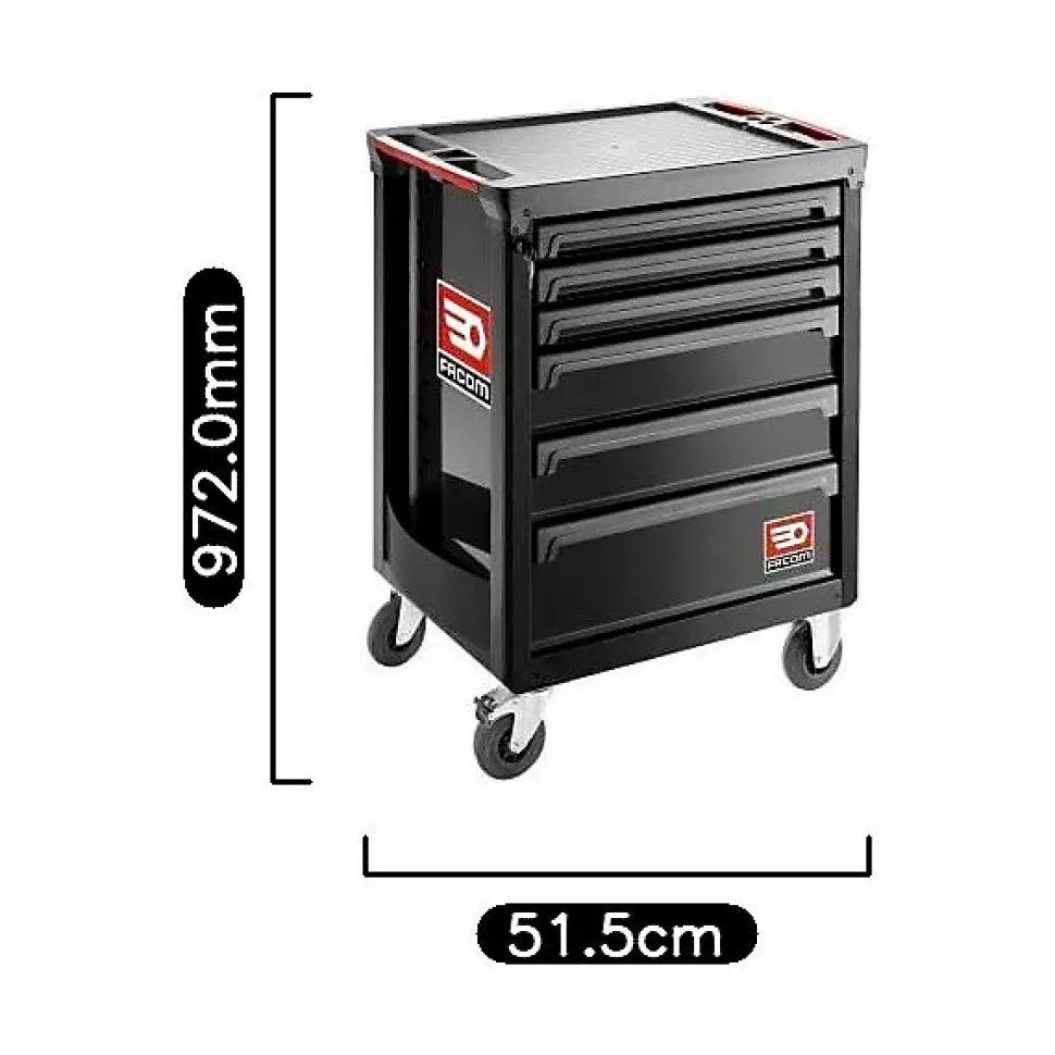 Servante d'atelier ROLL M3 6 Tiroirs Noire - FACOM ROLL.6NM3APF