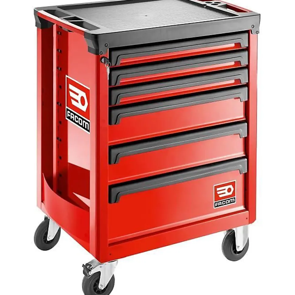 Servante d'atelier vide ROLL FACOM - ROLL.6M3APB - 6 tiroirs - 3 modules par tiroir - Rouge