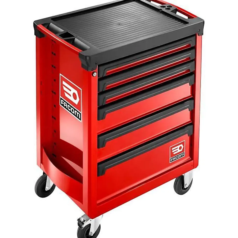 Servante d'atelier vide ROLL FACOM - ROLL.6M3APB - 6 tiroirs - 3 modules par tiroir - Rouge