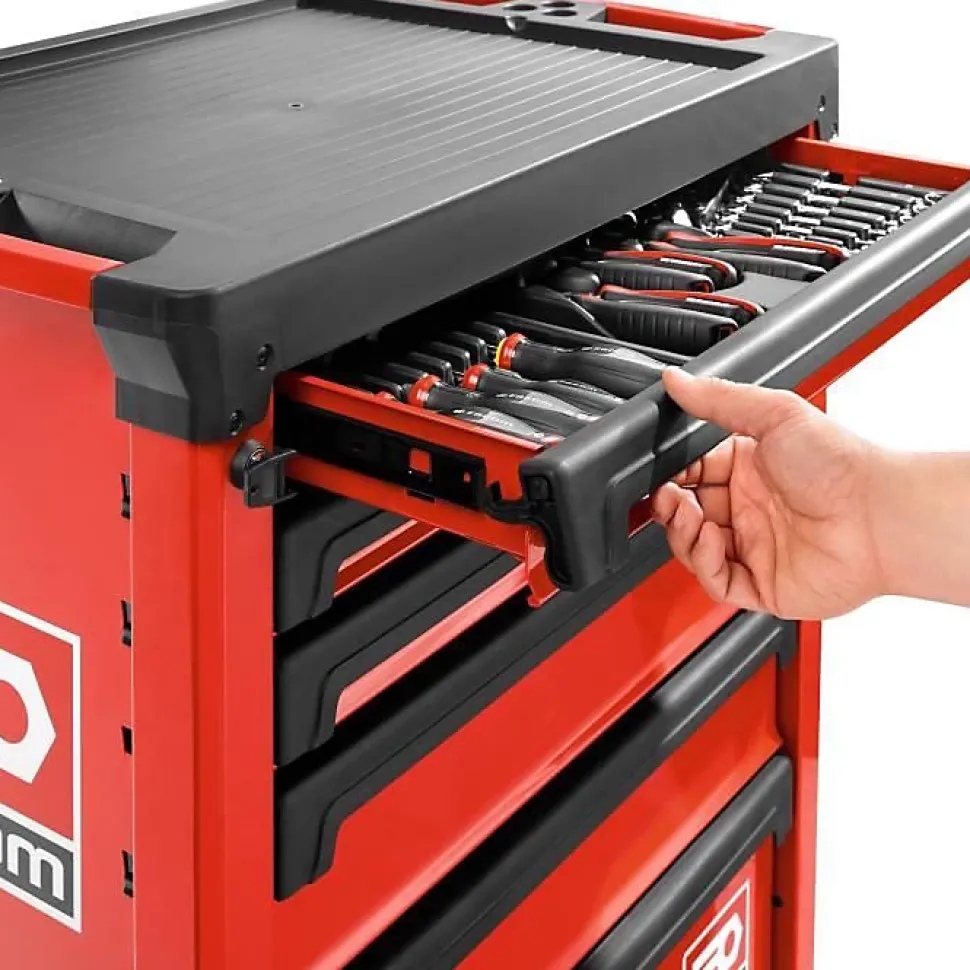 Servante d'atelier vide ROLL FACOM - ROLL.6M3APB - 6 tiroirs - 3 modules par tiroir - Rouge