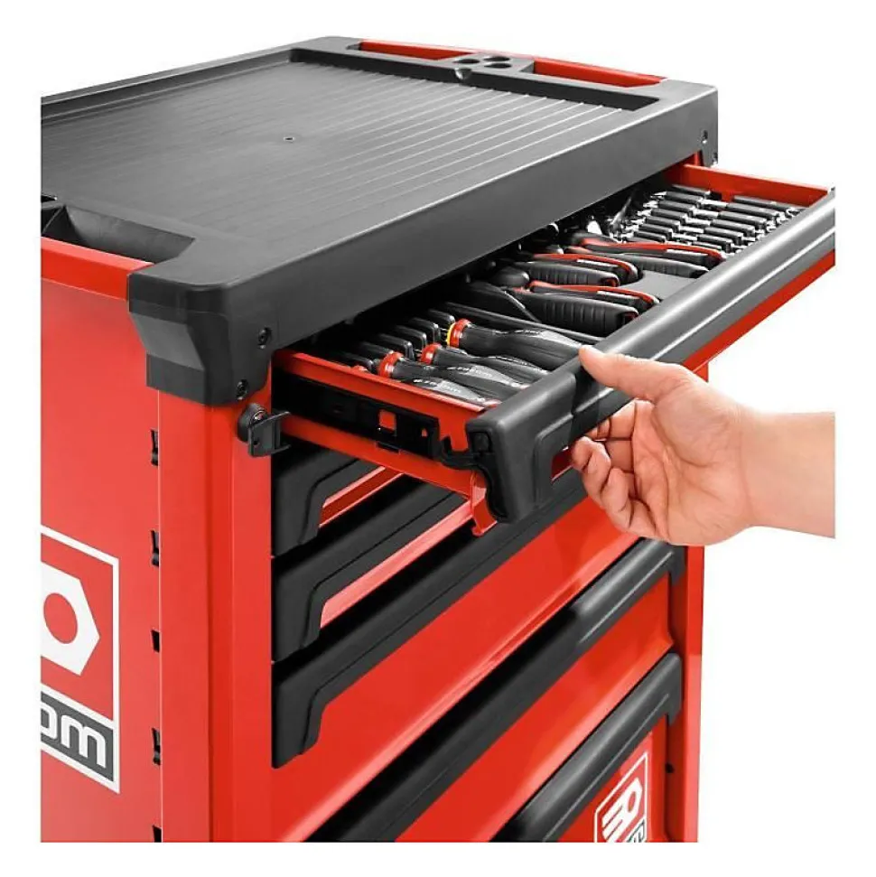 Servante d'atelier vide ROLL FACOM - ROLL.6M3APB - 6 tiroirs - 3 modules par tiroir - Rouge