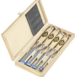 Set 4 ciseaux à bois 10 16 20 26 mm manche charme KIRSCHE