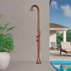 Shower Pool SINED Luna D Rose Gold Acier inoxydable nautique Douche a main Eau chaude et froide
