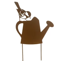 Silhouette arrosoir sur pique en fonte 23x36 cm