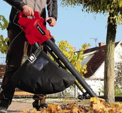Souffleur Aspirateur Feuilles Electrique Einhell 40L avec Guidage 2 Roulettes Jardin Terrasse