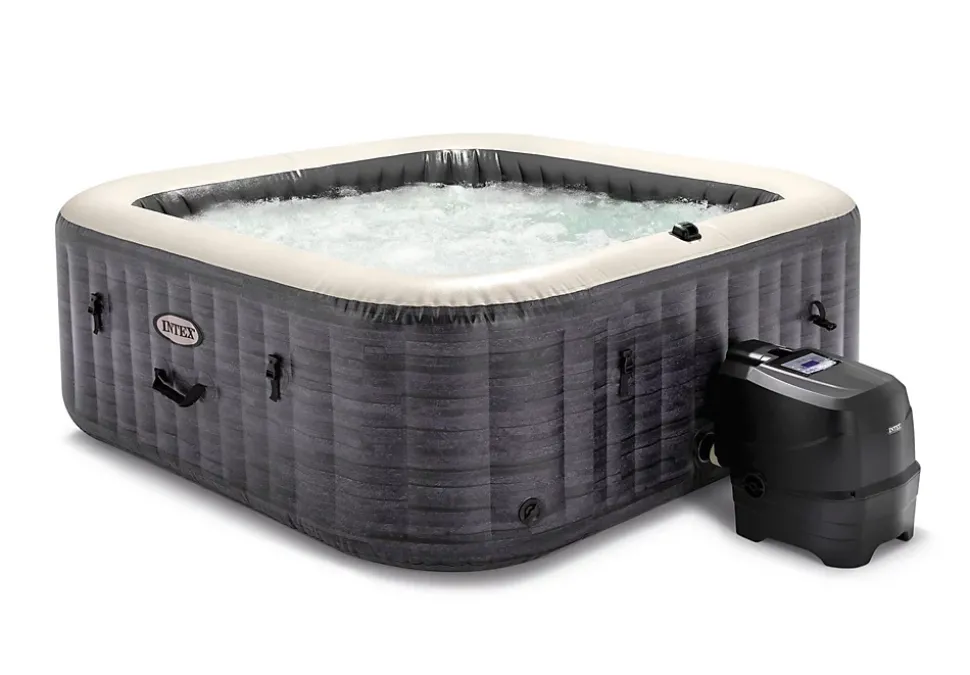 Spa gonflable Intex Pure Spa Ardoise à bulles 6 places avec LED