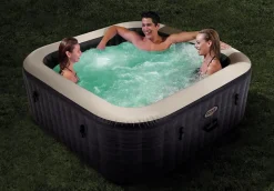 Spa gonflable Intex Pure Spa Ardoise à bulles 6 places avec LED