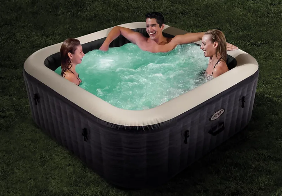 Spa gonflable Intex Pure Spa Ardoise à bulles 6 places avec LED