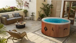 Spa Tahiti gonflable 150 cm de diamètre 800 litres moteur 2240 W 2 à 4 personnes massage 140 Jets Coco Spa