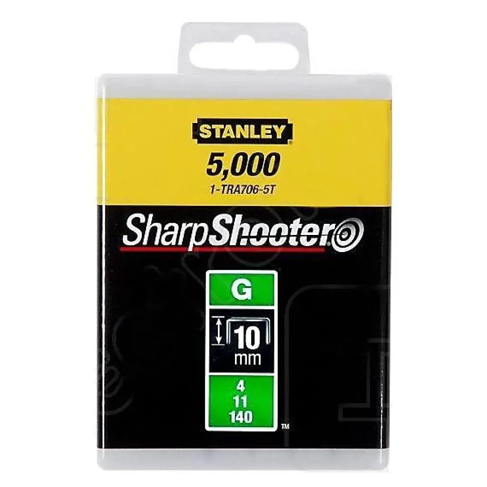 Stanley - Agrafes motif/style Type G Argenté (10 mm)