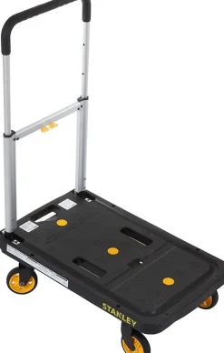 Stanley Opvouwbare Plate-forme PC517 - Max. 120KG - Aluminium - 68 x 41 x 92 CM - Plate-forme antidérapante - Zwart/Geel