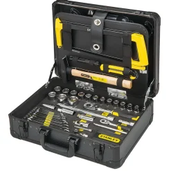 STANLEY Valise de maintenance 142 pièces 4 volets accessibles regroupant l'essentiel de l'outillage STMT98109-1