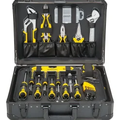 STANLEY Valise de maintenance 142 pièces 4 volets accessibles regroupant l'essentiel de l'outillage STMT98109-1