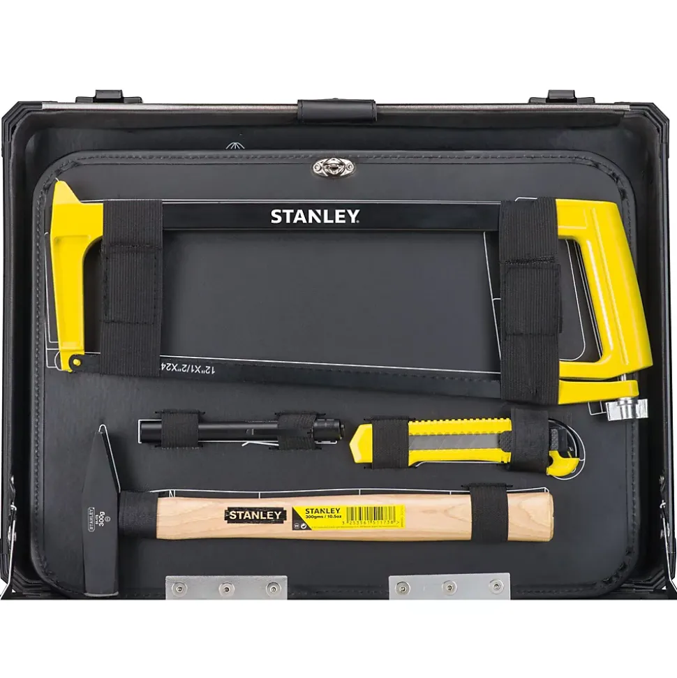 STANLEY Valise de maintenance 142 pièces 4 volets accessibles regroupant l'essentiel de l'outillage STMT98109-1