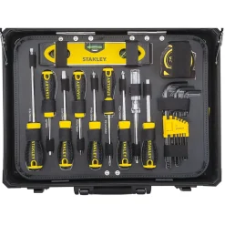 STANLEY Valise de maintenance 142 pièces 4 volets accessibles regroupant l'essentiel de l'outillage STMT98109-1