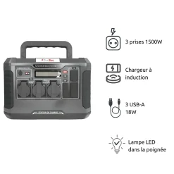 Station d'énergie portable Advance 1500