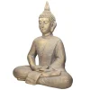 Statue Bouddha jardin figure décorative intérieur/extérieur pierre coulée 63 cm