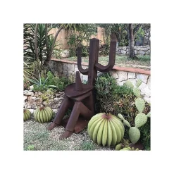 Statue déco jardin Mexicain H.155 cm - Rouille