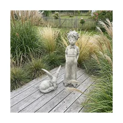 Statue de jardin "Le Renard" du Petit Prince - Gris clair 45 cm