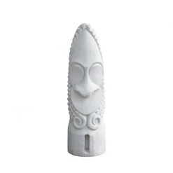 Statue de jardin Tiki Toa 75 cm - Blanc