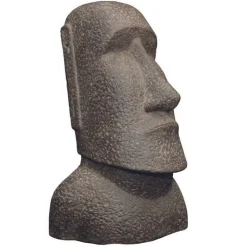 Statue jardin Moaï (grand format) - Gris anthracite 100 cm