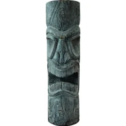 Statue Tiki totem Mauri cendré 100 cm - Gris 100 cm
