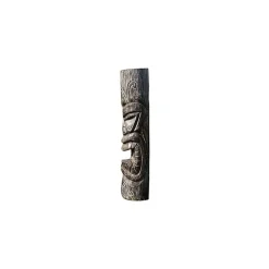 Statue Tiki totem Mauri cendré 100 cm - Gris 100 cm
