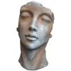 Statue visage femme extérieur grand format - Rouille 115 cm