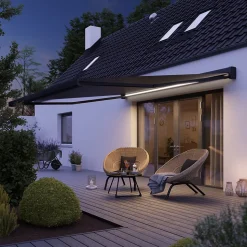 Store banne araza motorisé 4X3.5 m avec eclairage LED intégré Klikstrom