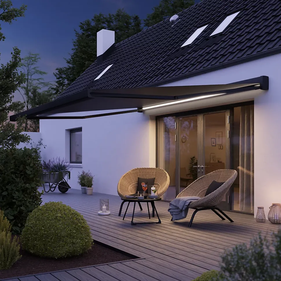 Store banne araza motorisé 4X3.5 m avec eclairage LED intégré Klikstrom