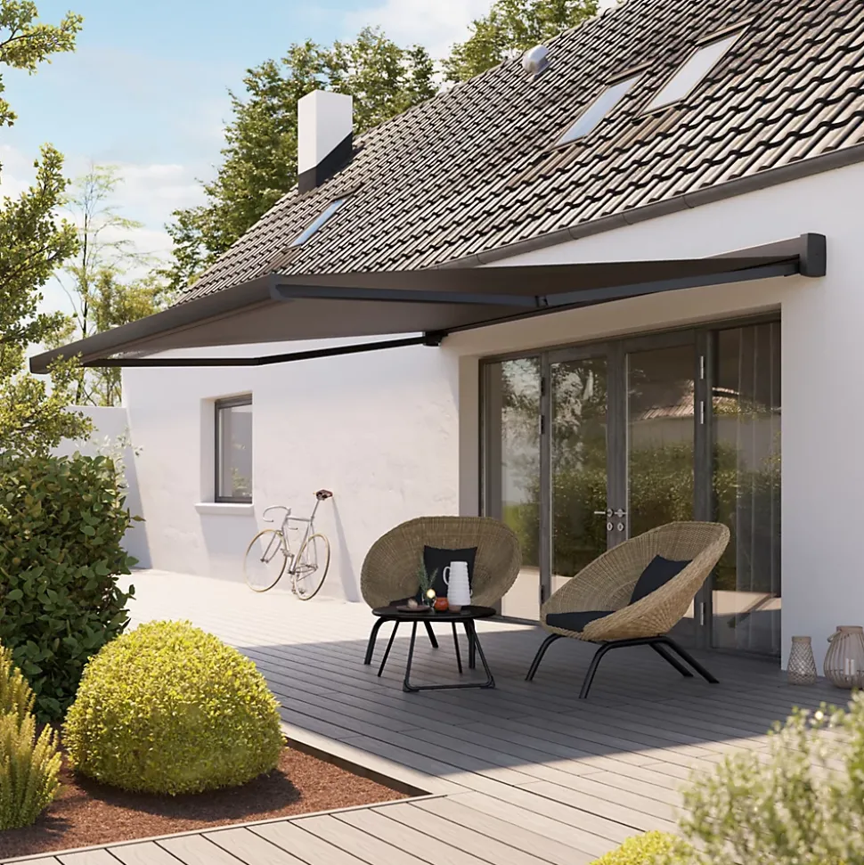 Store banne araza motorisé 4X3.5 m avec eclairage LED intégré Klikstrom